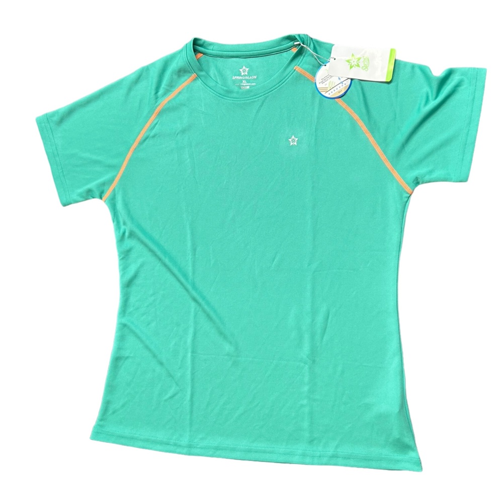 SPRING SEAON womens dry easy material sun protection short sleeve shirt XL NWT